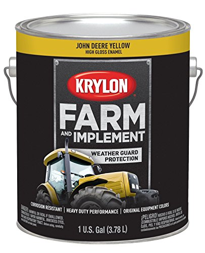 🔥 Krylon® 1970 Farm & Implement Brush, High Gloss, John Deere Yellow, 1 Gallon Architectural Paints