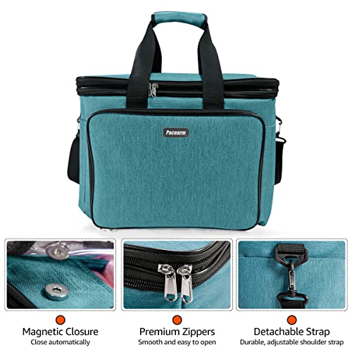 Pacearm Knitting Bag Yarn Storage Organizer, Large Crochet Bag Tote With Multiple Pockets & Divider For Projects, Knitting Needles, Crochet Hooks, Water Resistant Yarn Bag For Crocheting Accessories #TOP5