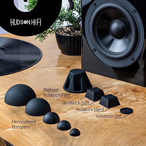 2.5" Platinum Silicone Speaker Isolation Pads - 4-Pack Non-Skid Speaker Pads With Adhesive, Speaker Isolation Feet For Record Player Isolation - Turntable Feet And Subwoofer Isolation Pad - 20 Duro #TOP5