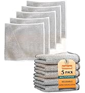 Solitude (5 Pcs Non-Scratch Wire Dishcloth, Multipurpose Wire Dishwashing Scrubber for Wet and Dr...