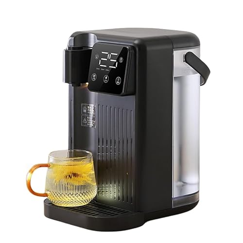 NYHGOXM 瞬間お湯沸かしウォーターサーバー 湯沸かしポット タッチパネル 3L 家庭用卓上コンパクトウォーターサーバー 12段階温度調整 3秒瞬間熱湯 温水 冷水 安全設計 簡単操作 子供 老人用 家庭 キッチン オフィスに最適 (ブラック)