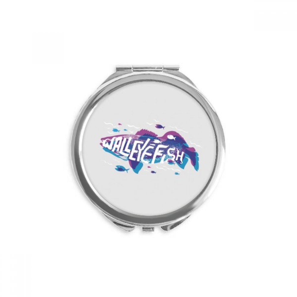 Miroir à la main poisson bleu et pourpre, idée cadeau anniversaire - 5