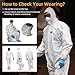 RAYGARD Disposable Coveralls, Protective Suit with Elastic Cuffs, Hood, Zip Front Opening for Spray Paint Chemical Industrial (1 Pack, XL)