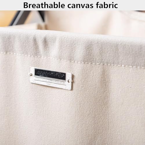 Panier à linge à 2 sections 98L grand trieur pliable roulant