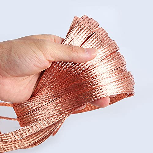 5 Meter 16 mm2 geflochtener Kupferdraht, gewebter Faden, blankes Kupferband, Erdungsdraht, Flexibler verzinnter Kupferflachkupferstreifen