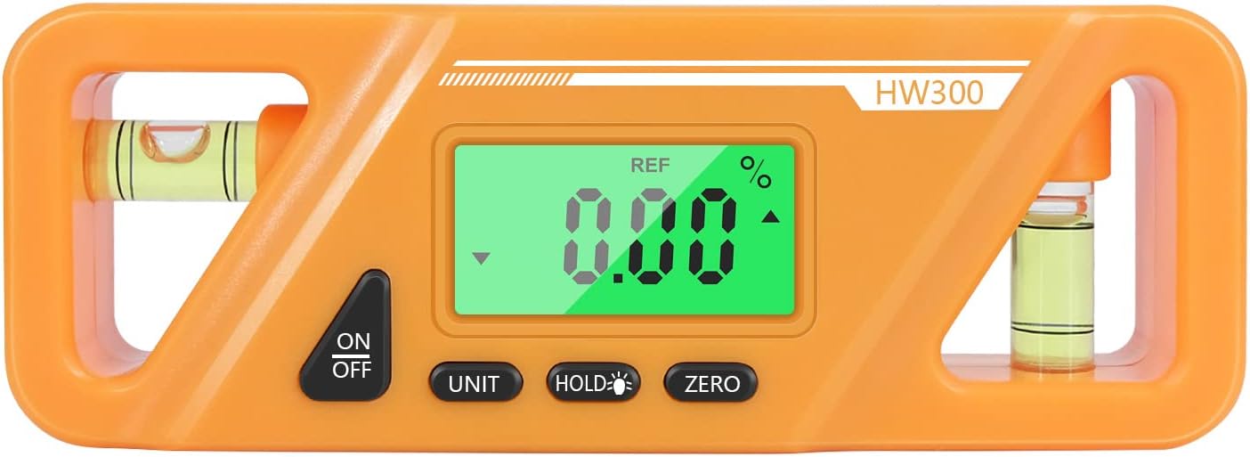 DURAGS Gradienter,Magnetic Digital Angle Meter Absolute and Relative Measurement Angle and Slope Conversion Inclinometer Versatile Clinometer LCD Display with Backlight