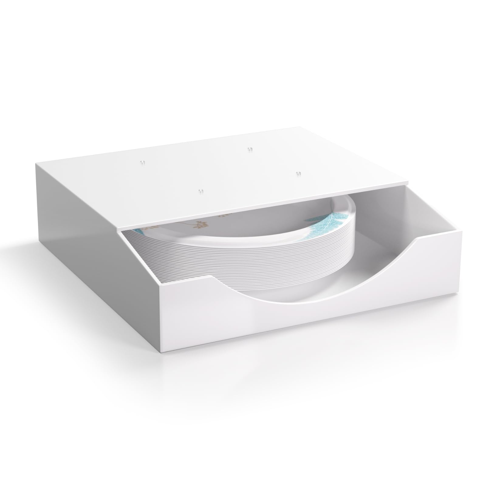Amazon.com: 8/9/10 Inch Paper Plate Dispenser, Sturdy 4mm Acrylic Paper ...