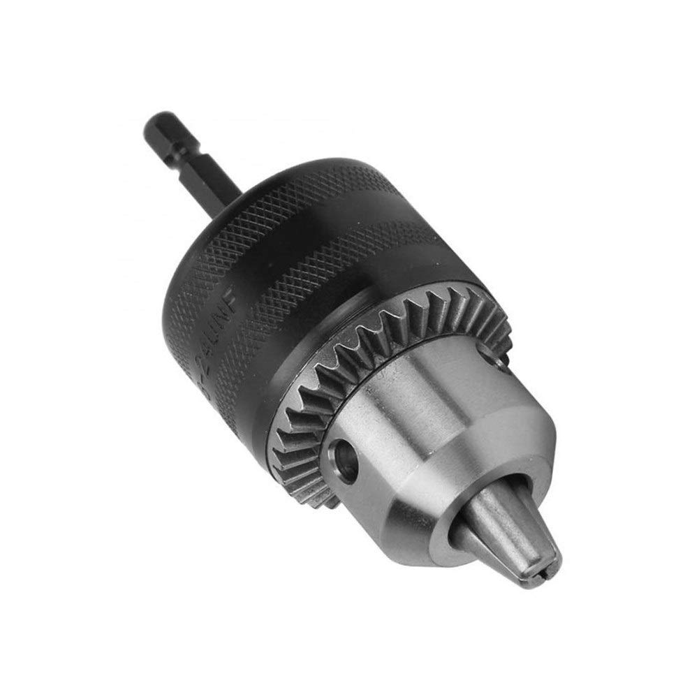 Mandrin de perceuse 1.5-13mm 3/8-24UNF avec adaptateur hexagonal 1/4 pour micro moteur