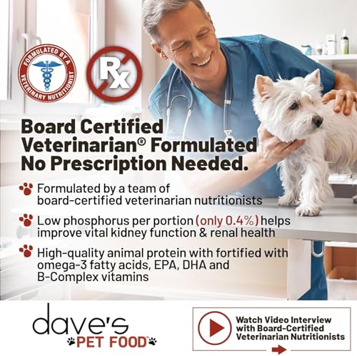Dave’s Pet Food Kidney Support for Dogs with Renal Support (Chicken Formula Crumble) Non-Prescription Low Phosphorus Restricted Diet Dog Food, Added Vitamins Minerals & Taurine, Vet Formulated (13 oz) - Image 3