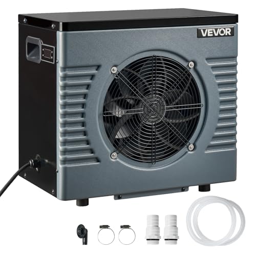 VEVOR Pompe à Chaleur pour Piscine 4,16 kW Chauffage Électrique de Piscine Hors Sol Jusqu'à 15 m³ pour Natation, COP Max. 5,14, Faible Niveau Sonore,...