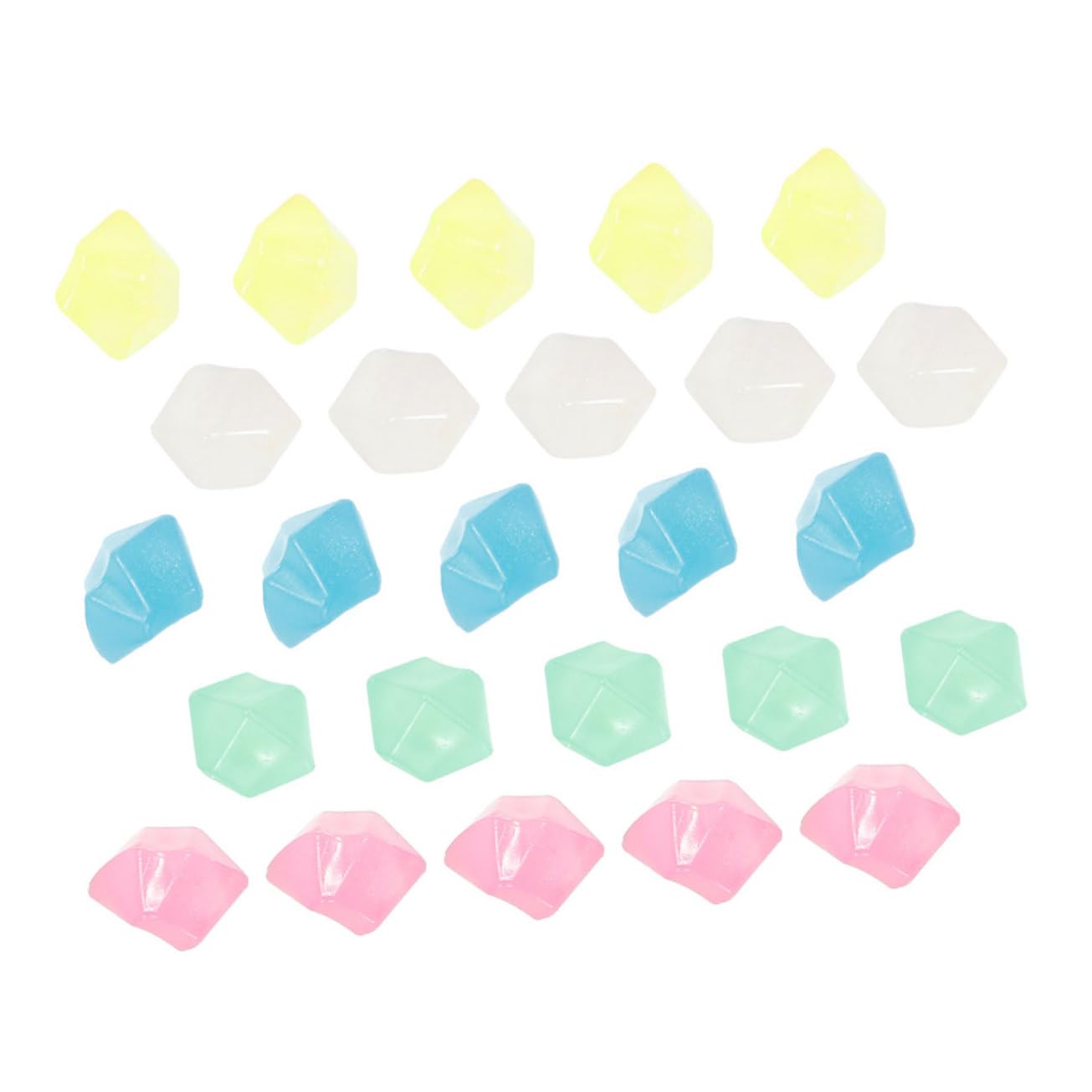 BEBEMOKO 100Pcs Luminous Aquarium Decorative Stones Glowing Pebbles for Fish Tank Landscaping Non Fading Resin Material for Elegant Decor for Shrimp and Fish Environment