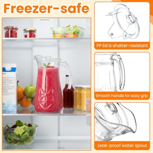 Image of Premium Water and Juice Glasses and Jug Set Combo [6 Piece Glass 350ML & 1 Piece Jug 1.6 Liter] Transparent Pitcher Set for Dining Table, Home & Restaurant,Party (MTS - 25)