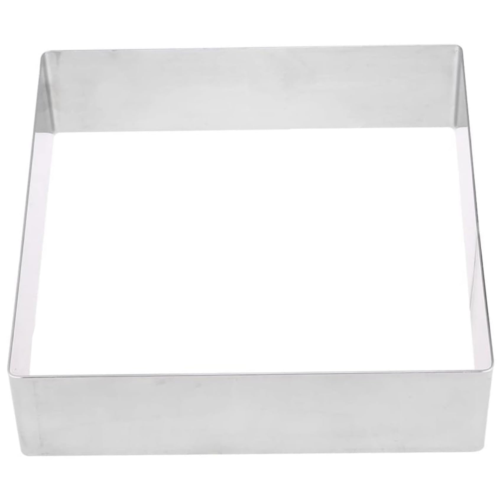 Takingup Cake Mold, 10x10 Inch Square Cake Mold Stainless Steel Ring, Smooth Non-Stick, Washable Reusable Pastry Rings for Bread, Mousse, Tofu & More