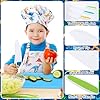 Kids Cooking and Baking Set, Kids Chef Role Play Costume Set with Dinosaur Apron and Chef Hat Children Kitchen Tools Cooking Utensils Dress Up Pretend Gift for Boys Girls #4