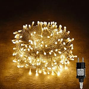 100/200/300/400er Led Lichterkette Strombetrieben mit Stecker Außen und Innen für Garten Hochzeit Weihnachten Party Warmweiß Gresonic (Warmweiss, 100LED)