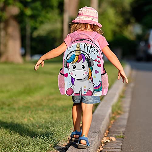 Sac à dos d'école licorne et fleurs multicolore pour enfant - 7