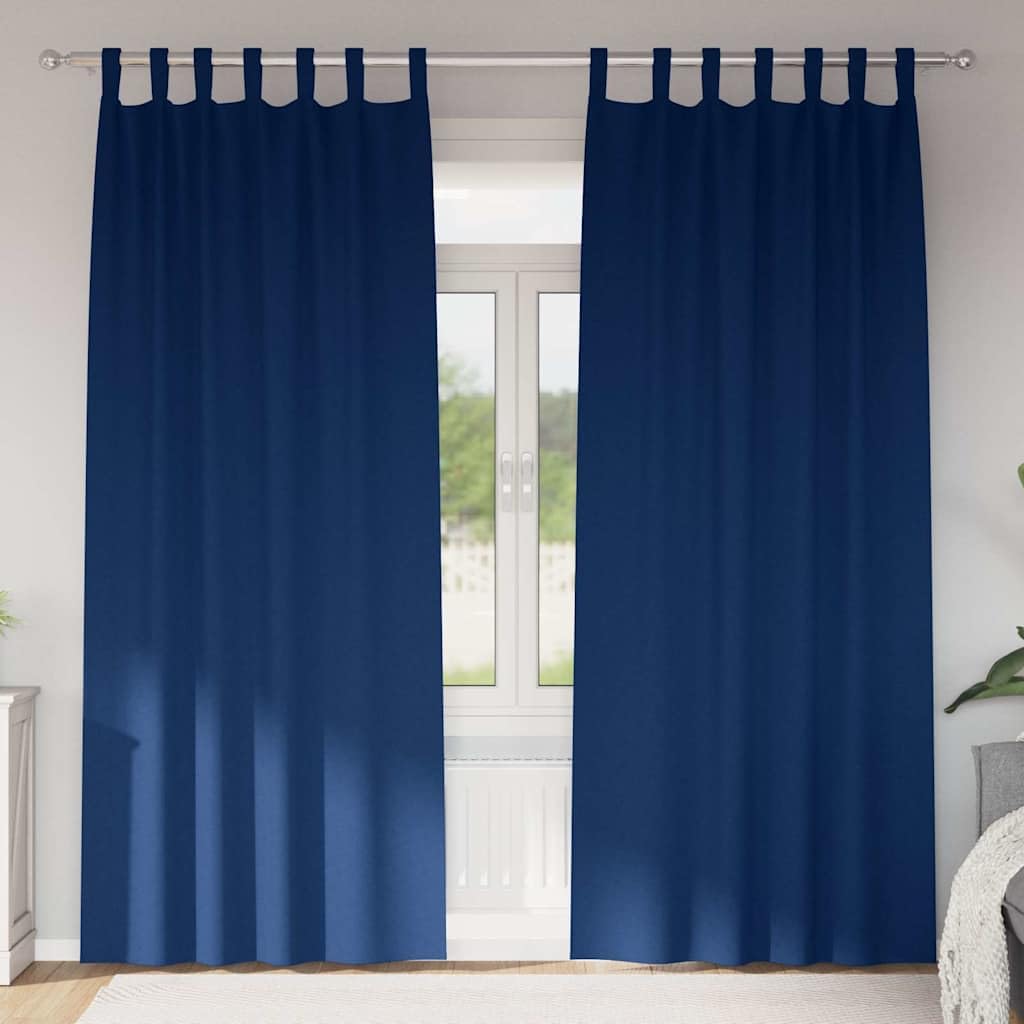 Cortinas opacas con anillas, 2 unidades, 260 x 140 cm, poliéster, con trabillas y ojales para salón, dormitorio, habitación infantil, opacas, privacidad, translúcidas