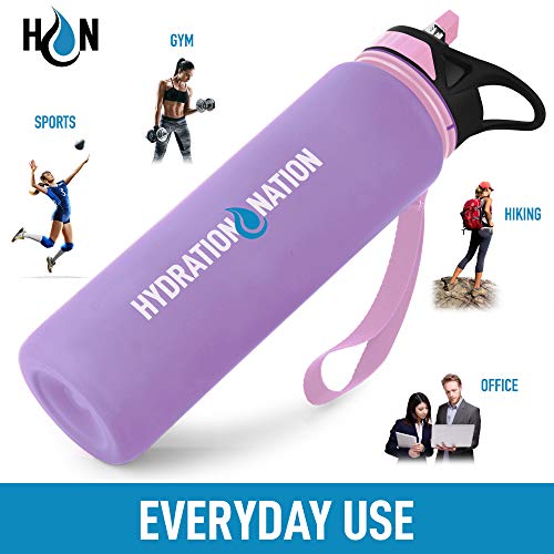 image for Hydration Nation (32oz Water Bottle With Time Marker - Leak Proof Wate