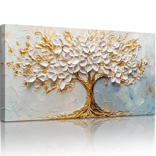 SERIMINO Tree of Life Large Wall Art, Blossom Tree Canvas Paintings, Nature Landscape Abstract Art Prints, Modern Trendy Pictures Wall Decor Living Room Bedroom, Office Art Wall Decoration 24"X48"