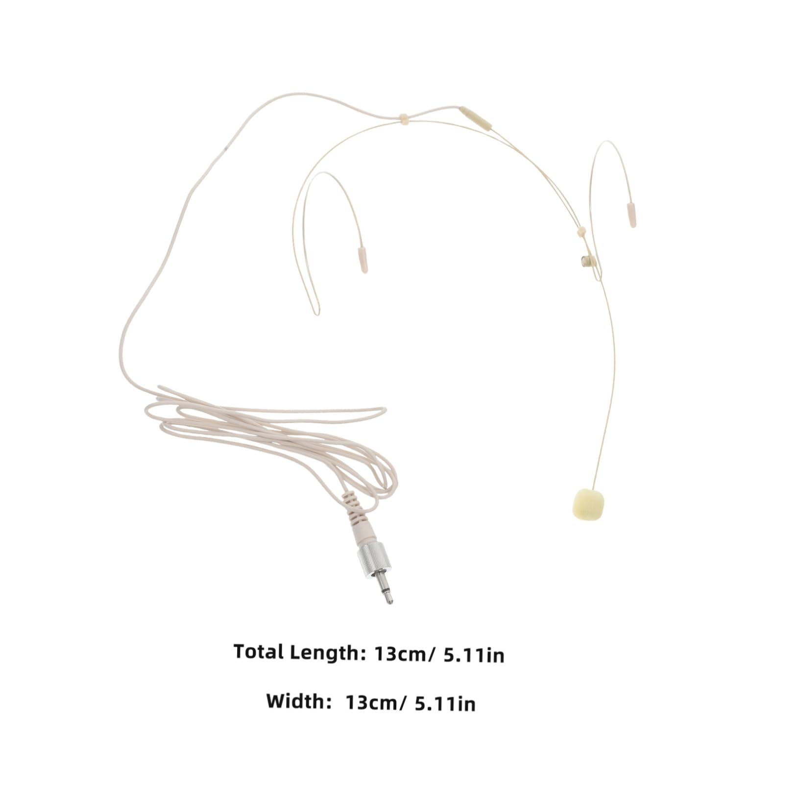 GOOHOCHY Headset Microphone for Voice Amplification Condenser Mic with Flexible Design for Teaching Lectures and Lightweight Comfortable Beige