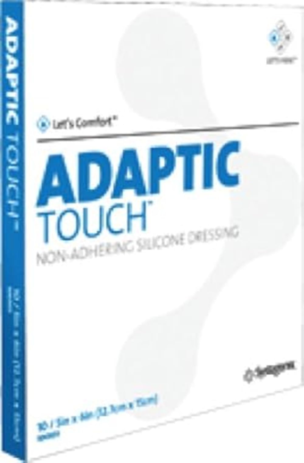 Wound Management Adaptic Touch Non-adhering Silicone Dressing 5" x 6", Flexible, Cellulose Acetate Coated with Silicone (Carton of 10 Each)