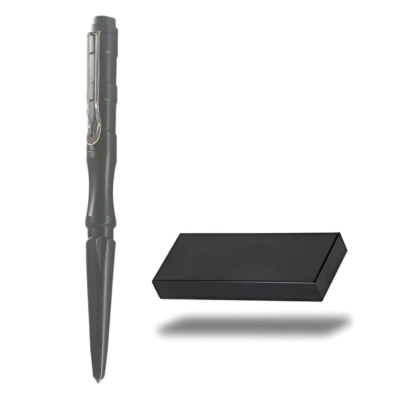 Bolígrafo Táctico Multifunción, Aluminio, Carburo de tungsteno, Punta de bola, Acanalado, Negro, 14*1.3*1.3cm, Adulto, Autodefensa, Escrita, Negro, 0.9mm, 1 Count