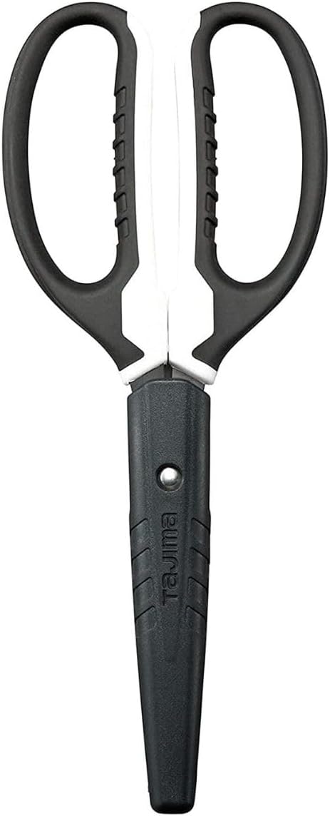 TAJIMA Multipurpose Scissors - DK Series Electrician's Tool with Non-Stick Coating & Half Serrated Blade - DK-BT70