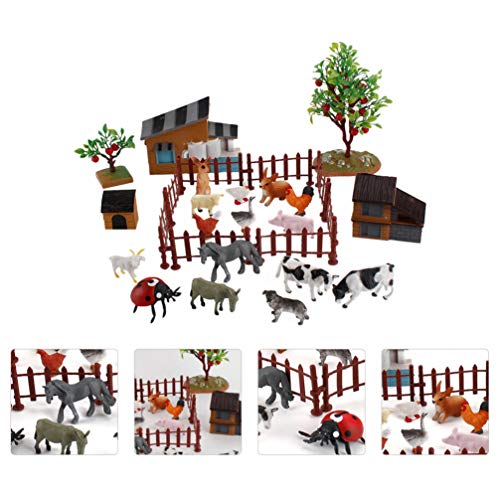 STOBOK 28Pcs Bauernhof Tier Miniaturen Farm Animal Set Bauernhof Tier Figurine Mini Spielzeug Figuren Bauernhof Tier… – Bild 8