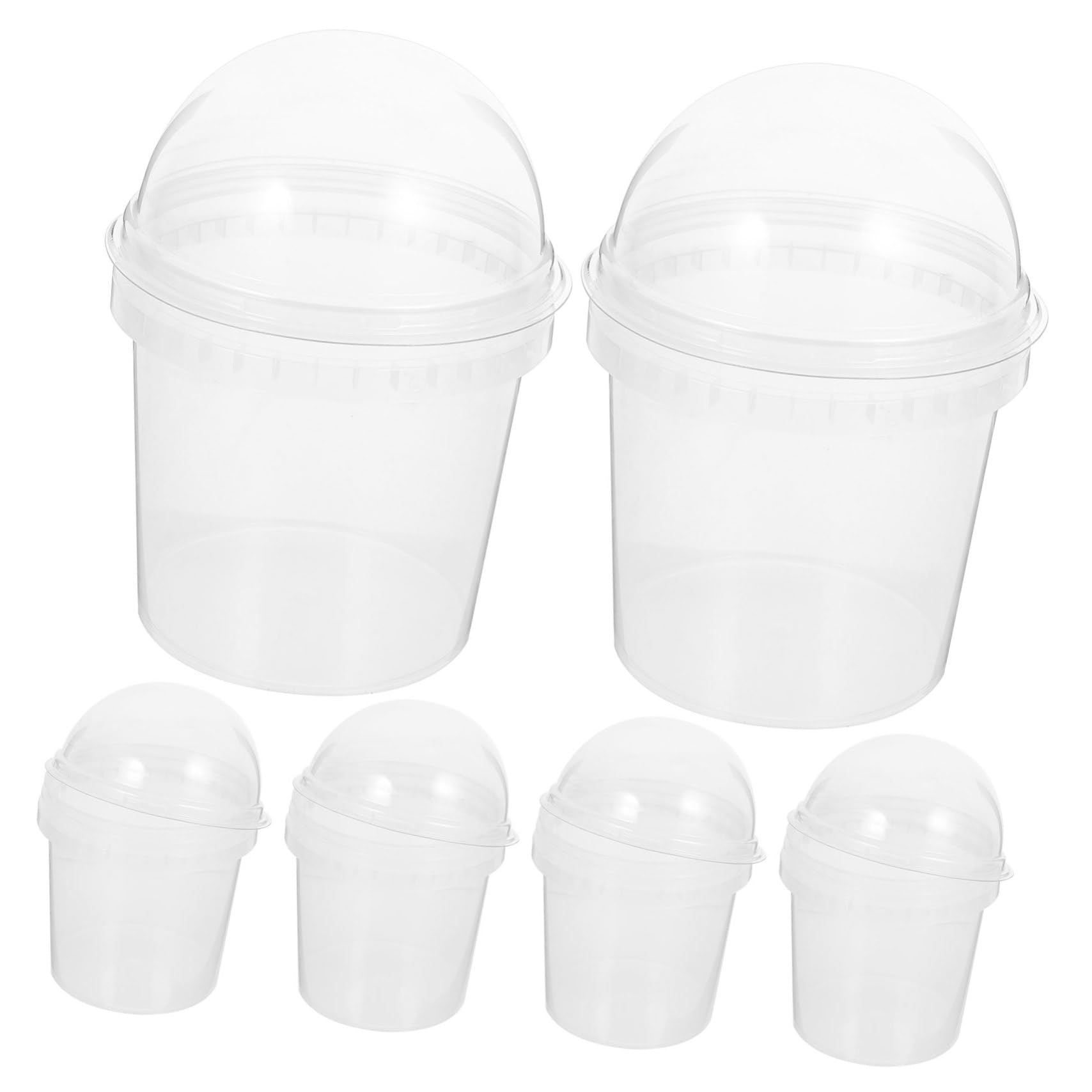 Cabilock Large Plastic Snack Bucket Lid for Ice Candy Popcorn Chips Fruit for Party Retail Diy