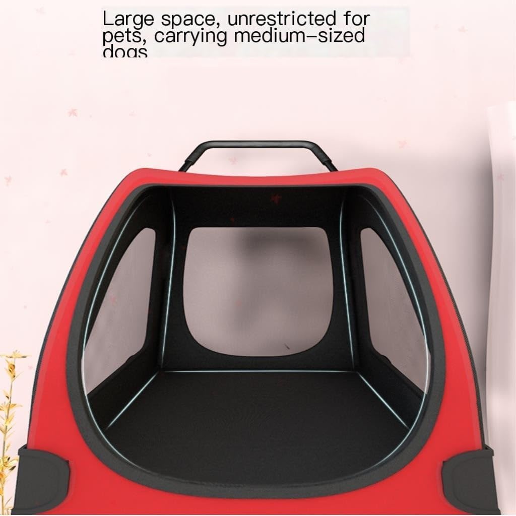 Pet Strollers Multifunctional and Stylish Pet Strollers, Essential Companions for Pet Outings Pet Stroller Medium(Pink)