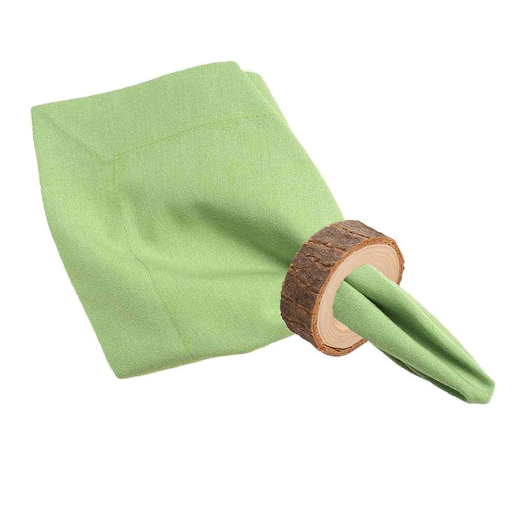 100 Stück Holz Baumstumpf Serviettenringe Serviettenhalter Papierhalter für Hochzeit Geburtstag Party Tischdeko
