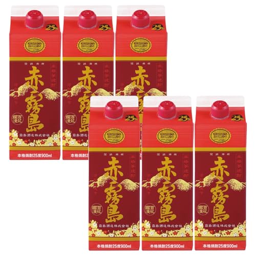 霧島 赤霧島 スリムパック [ 焼酎 25度 宮崎県 900ml×6本 ]のサムネイル