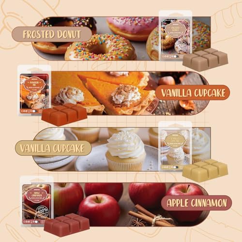 ARVIDSSON Scented Wax Melts, Bakery Soy Wax Melts Cubes for Wax Warmer, Fall Scented Wax Melts, Strong Scent Autumn Fragrance Wax Tarts - Pumpkin Pie, Apple Cinnamon, Vanilla Cupcake and More - Image 4
