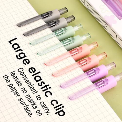 Gel Pens, 0.5mm Fine Tip Bible Pens No Bleed Through, Quick Drying, Smooth Writing, 12 Pack Retractable Black Ink Fine Point Cute Pen for Journaling, Writing, School Office Supplies