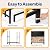 VIVOHOME Upgraded Heavy Duty 4 ft 1/4 Cord Firewood Rack Outdoor with Cover Combo Set, Thick Steel Log Holder Up to 2645 lb, Fire Wood Pile Storage Stand Organizer Black