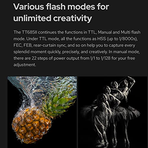 Image of Godox TT685II-O Flash for Olympus Panasonic TTL Speedlight Camera Flash 2.4G GN60 HSS 1 /8000S, 330 Full Power Pops, TCM Instant Conversion Speedlite for Olympus Panasonic Cameras (Upgraded TT685-O)