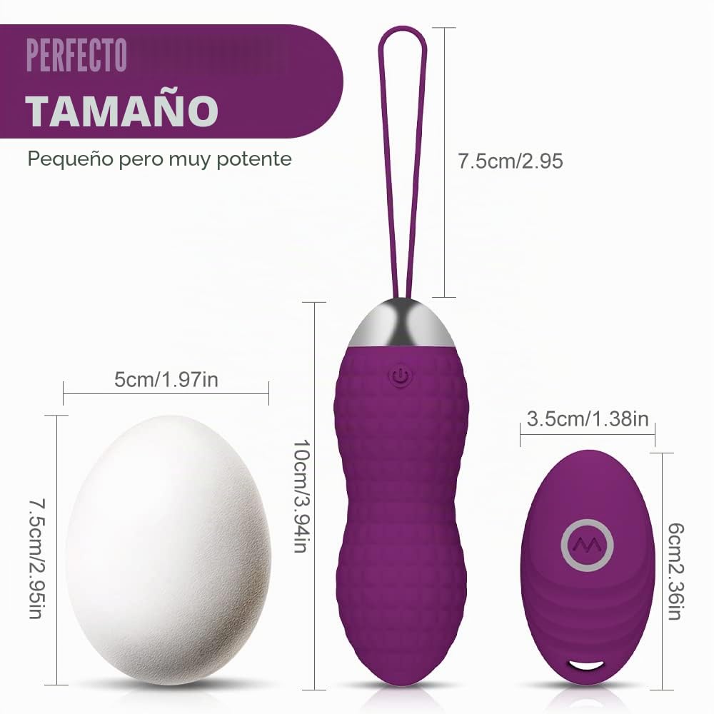 Amor bolas vibración, Allmay IPX7 vibratoren de Bullet al agua, punto G y clítoris Estimulación Bullet Vibrador con 10 m inalámbrica mando a distancia, 10 vibración