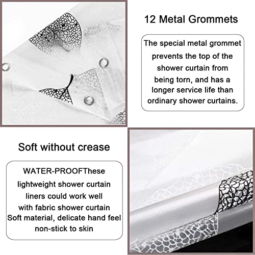 Celberena Shower Curtain Liner 72X80 Inchs, Peva Bathroom Plastic Shower Curtains Waterproof Decor Farmhouse Shower Curtain Set With 12 Pack Plastic Hooks #TOP2