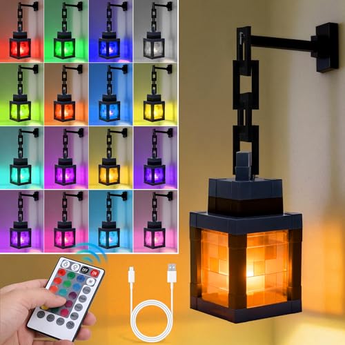 16 Color Changing LED Lantern Night Light Rechargeable Hanging & Tabletop Lamp Gaming Room Home Decor Ideal Gift for Easter Holiday Birthday