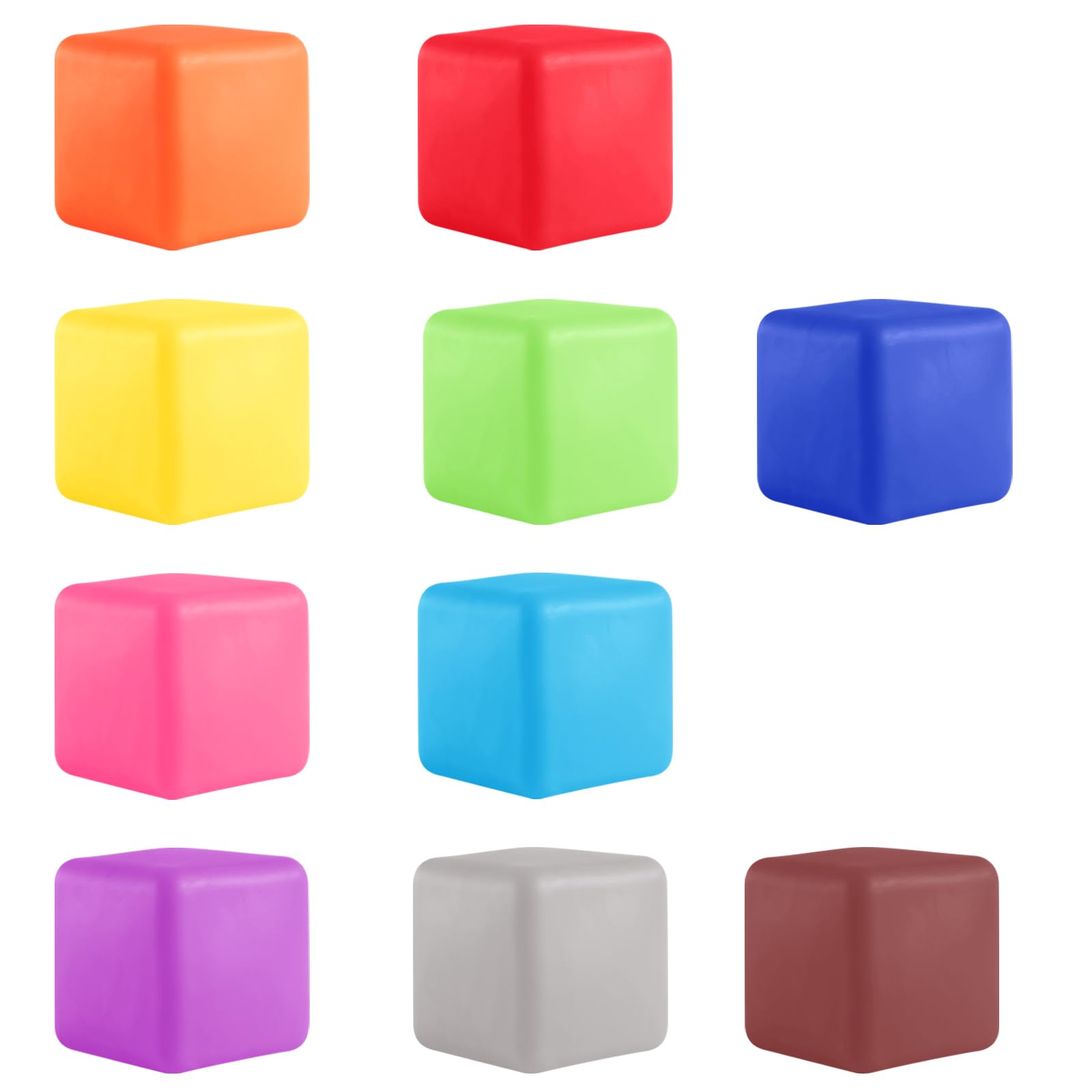 10 Pack Stress Balls for Adults, Fidget Toys Squishy Sugar Ball Stress Relief Sensory Balls, Slow Rise Cube Sensory Balls Toys Squeeze Stress Ball for Kids with Anxiety, Autism, ADHD