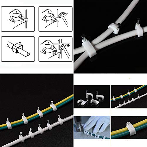 8mm 12mm Due confezioni da 100 pezzi di fermacavi