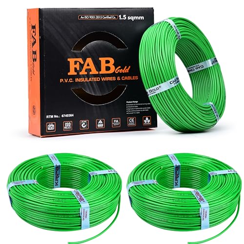 Image of KRIPA 1.5 MM 90 MTR FR PVC Insulated Copper wire Cable Pack OF-3