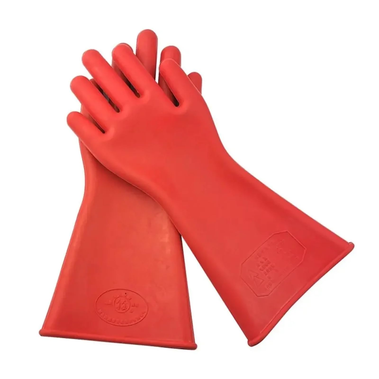 Générique Gants isolants industriels rouges 5 kV - Gants de travail en caoutchouc résistant à la tension for les travaux d'électricien 220 V