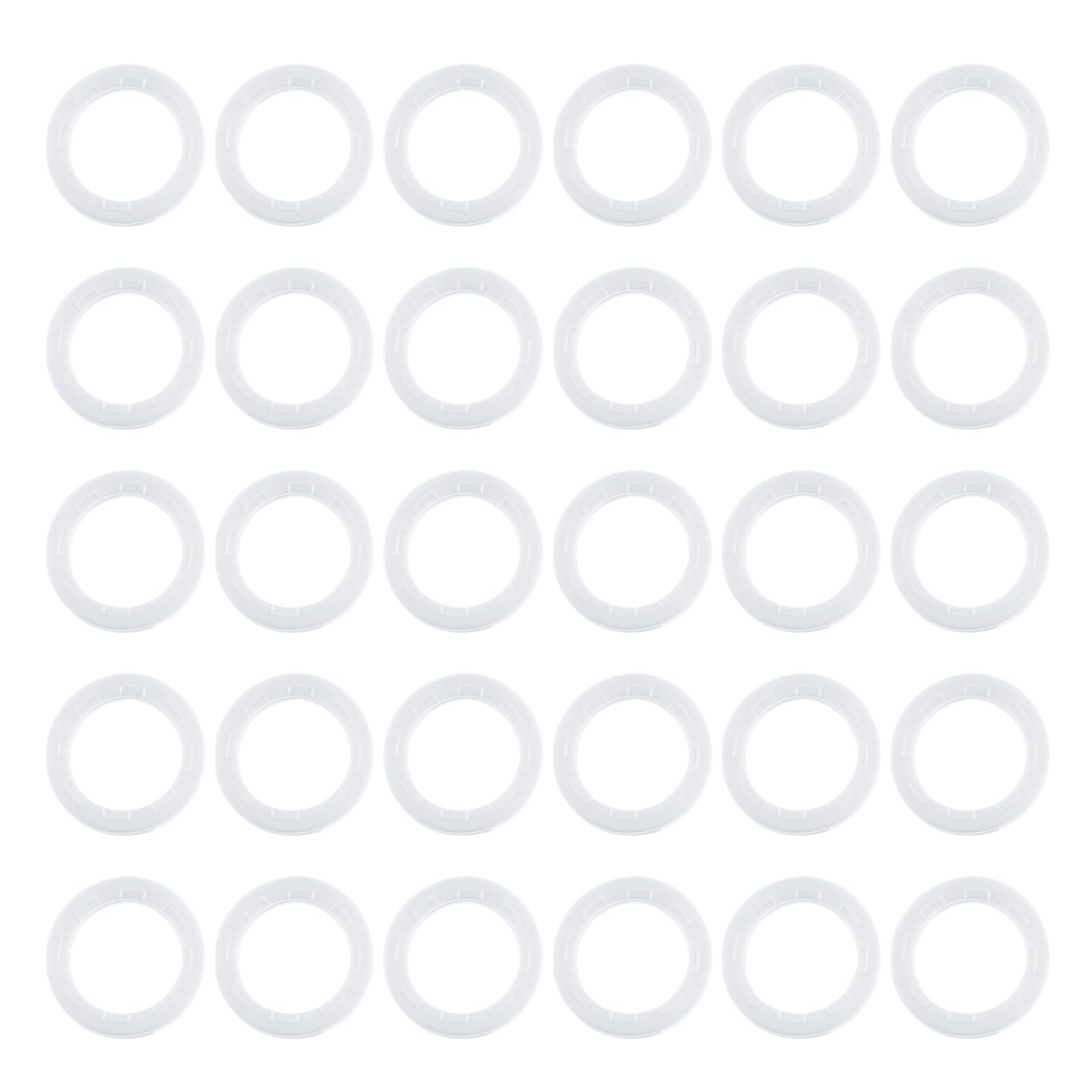 PATIKIL Key Cap Cover Rings, 30Pcs 22mm Keys Identifier Coding Tags PVC Sleeve for Office House Apartment White