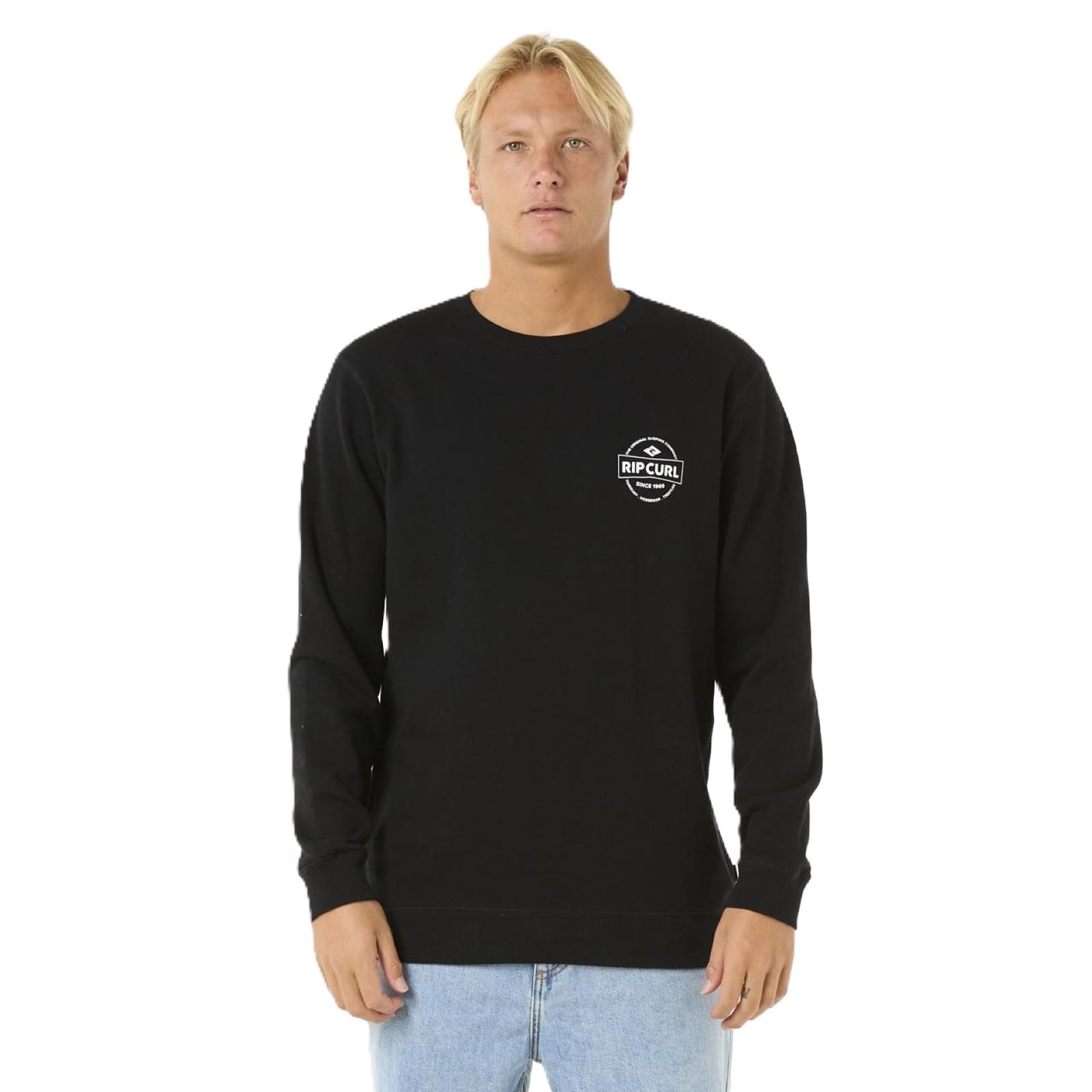 Rip Curl Men's Black Stapler Crew Sweatshirt - M