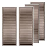 igarden アイウッド人工木製 ルーバーラティス 高さ175cm 幅60cm 4枚 フェンス 塗装不要 シロアリ防止 メンテナンス楽 アイガーデンオリジナル 目隠し 日除け 境界 10395db (幅600mm, ダークブラウン)