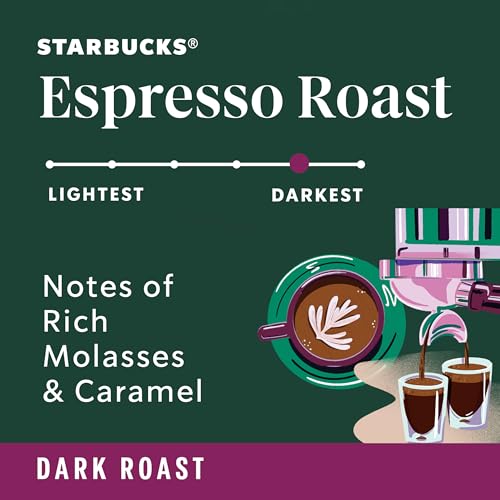 Image of Starbucks Ground Coffee, Dark Roast Hot or Iced Coffee, Espresso Roast, 12 oz