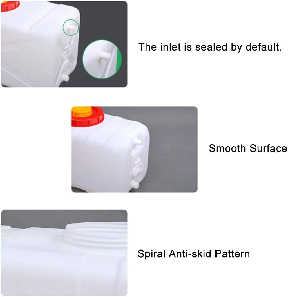 Water Tank Large White Food-Grade Water Storage Container with Lid and Handle,BPA Free Food Safe Water Storage Carrier,for Outdoor Camping Transport Hiking Hurricane Emergency(Size:27L)