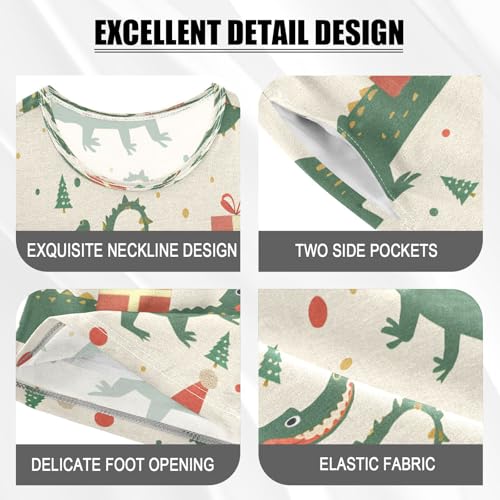senya Short Sleeve Pajamas Sets Summer Cotton Sleepwear Crocodiles Gifts4
