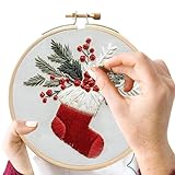 Photo Gallery gungtj kit ricamo natale per adulti - kit per ricamare calza natalizia per principianti,artigianato cucito a mano per camera soggiorno interno casa Photo Gallery gungtj kit ricamo natale per adulti - kit per ricamare calza natalizia per principianti,artigianato cucito a mano per camera soggiorno interno casa